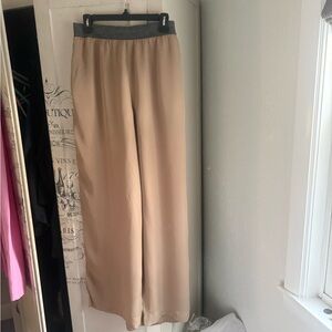 NWOT Reiss Tan Wide Leg Pull on Pants